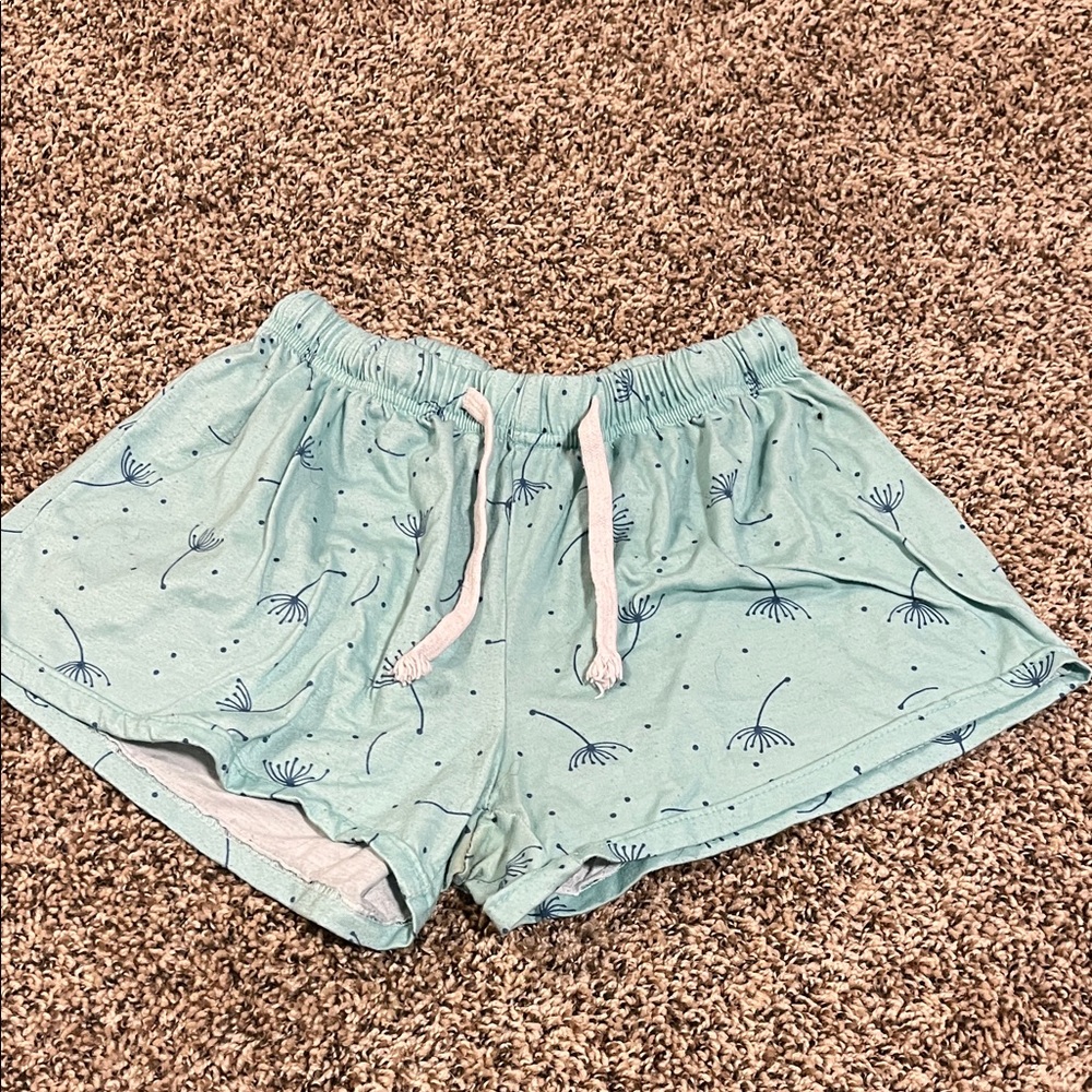 Mint Green Women's Shorts with Drawstring